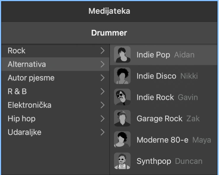 Kartica u Drummer uredniku.
