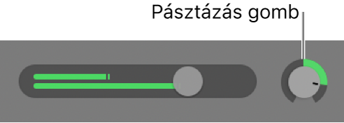 Sávfejléc az Eltolás gombjával.