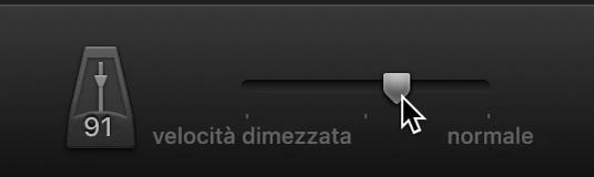 Cursore velocità.