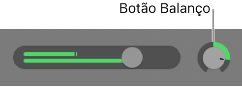 Cabeçalho de trilha exibindo o botão Balanço.