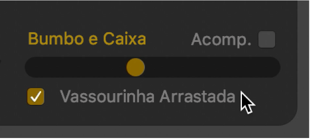 Opção Vassourinha Arrastada.