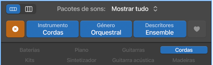 Botão “Repor” no navegador de loops.