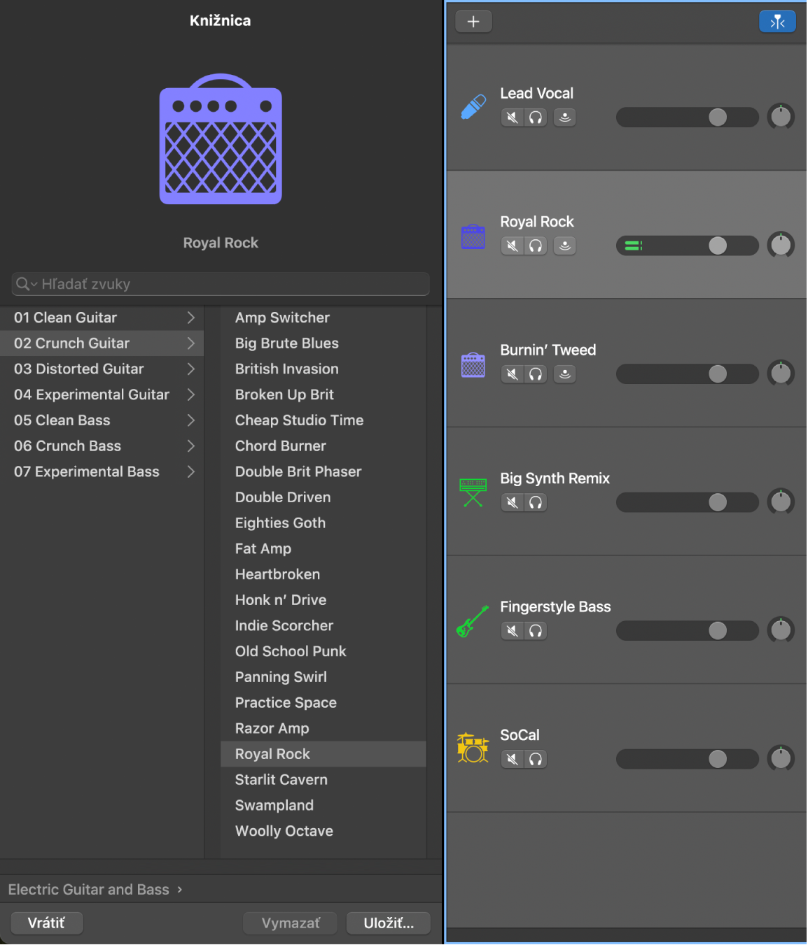 Knižnica s vybratou zvukovou predvoľbou