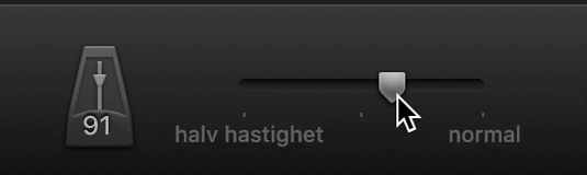 Hastighetsreglage.