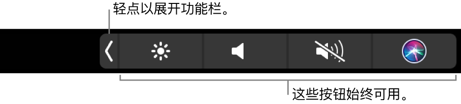 图。触控栏功能栏。