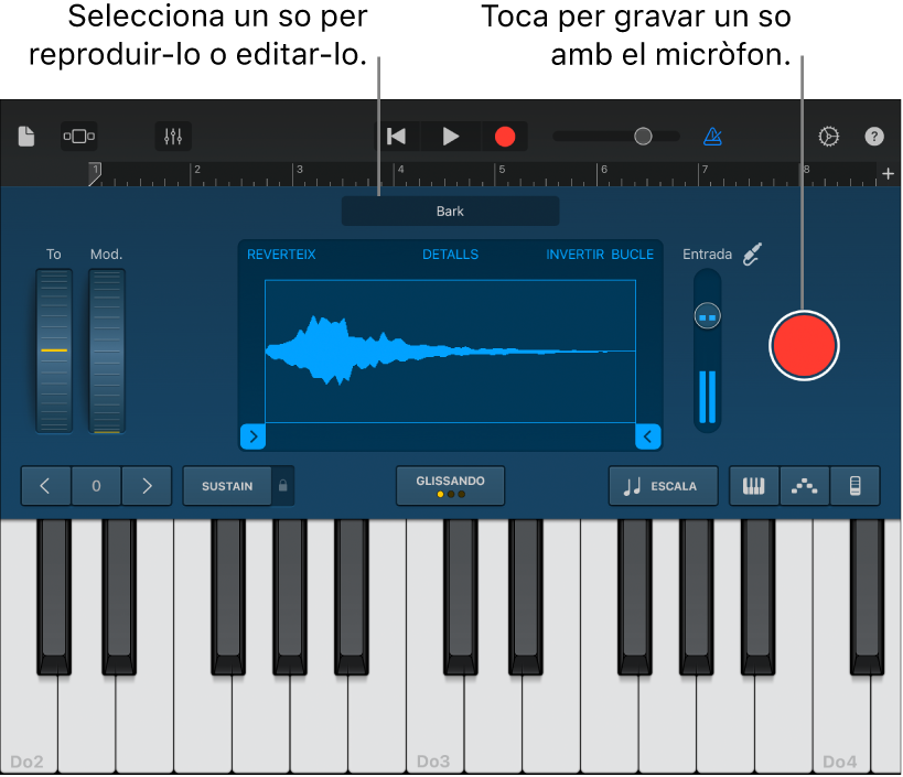 Instrument tàctil Mostrejador