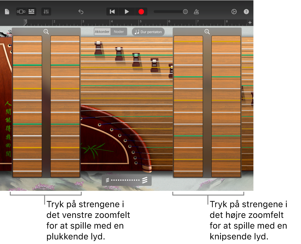 Zoomfelter til guzheng