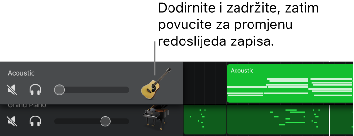 Zaglavlje zapisa spremno je za premještanje ili brisanje