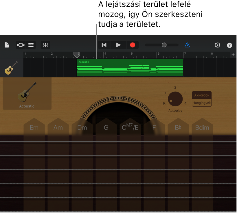 A játékterület lefelé mozog a terület felfedéséhez