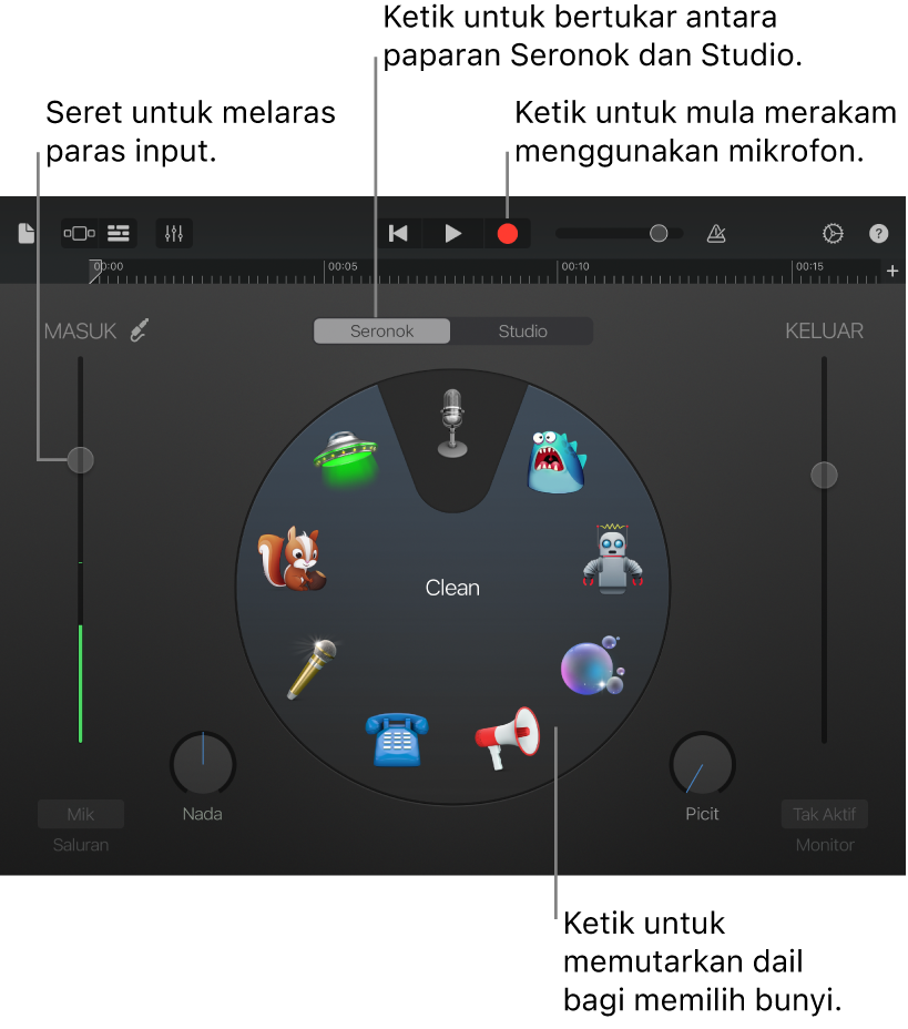 Instrumen Sentuh Perakam Audio