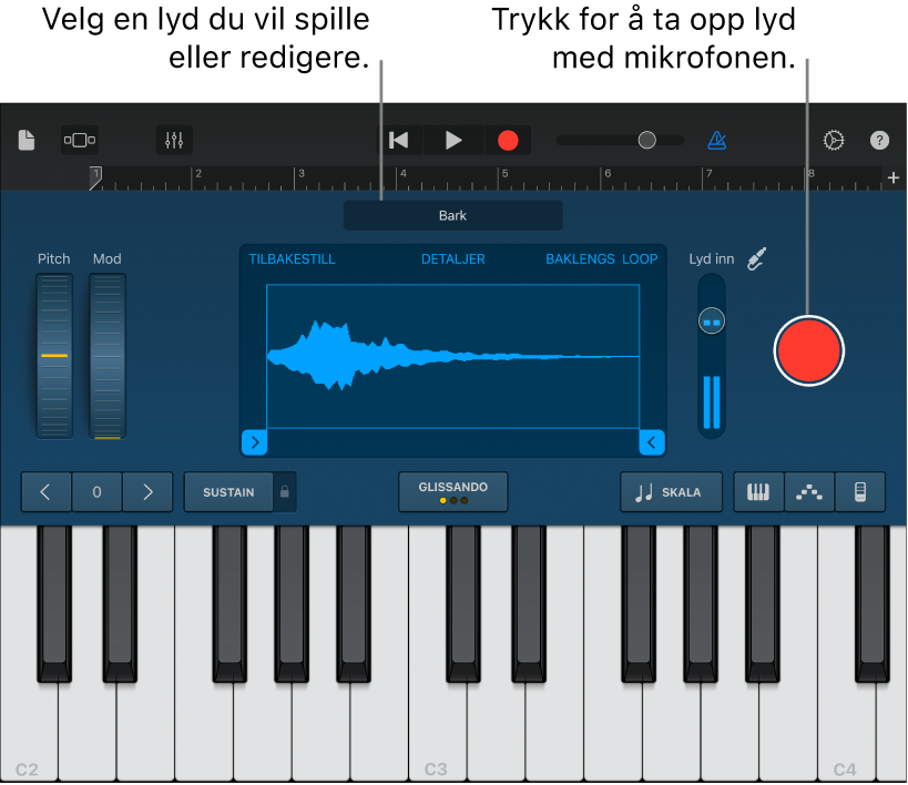 Touch-instrumentet Sampler