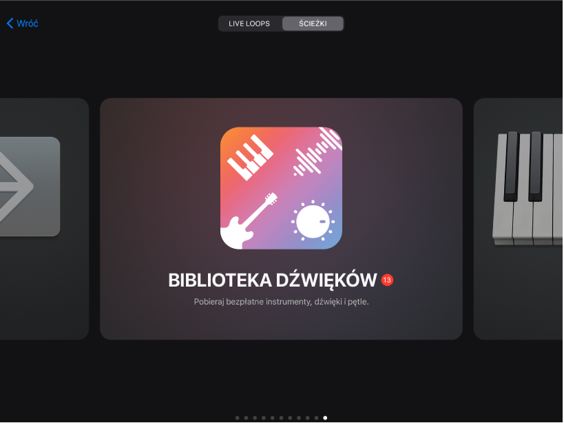 Biblioteka dźwięków w przeglądarce dźwięków