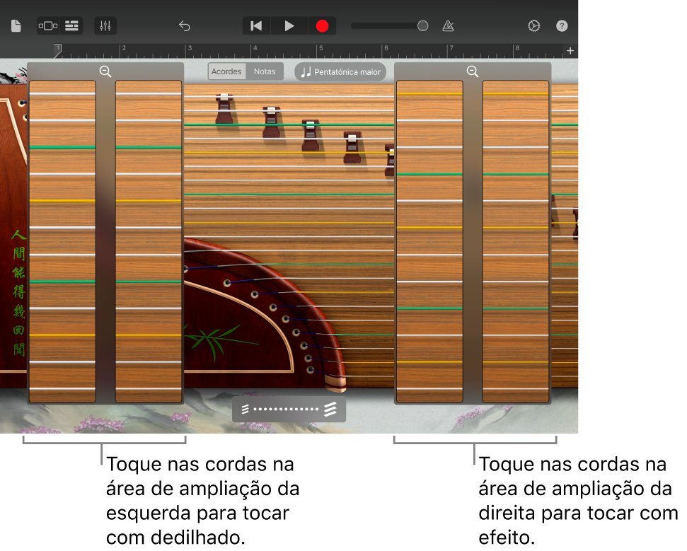 Áreas de ampliação do guzheng
