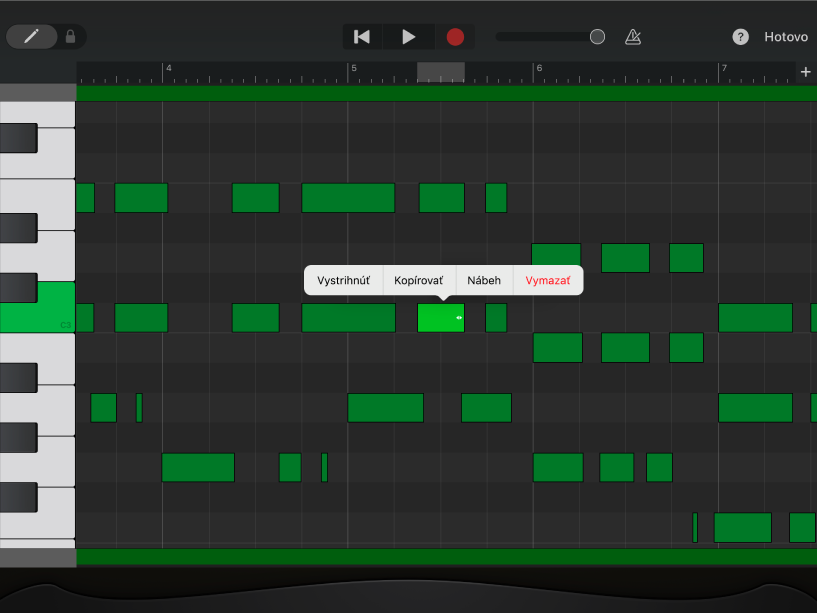 Editor s vybratou notou