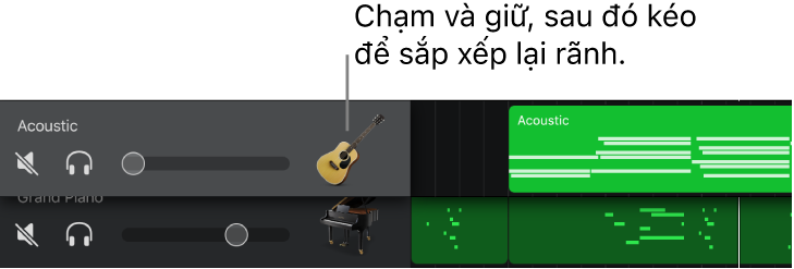 Tiêu đề rãnh sẵn sàng di chuyển hoặc xóa