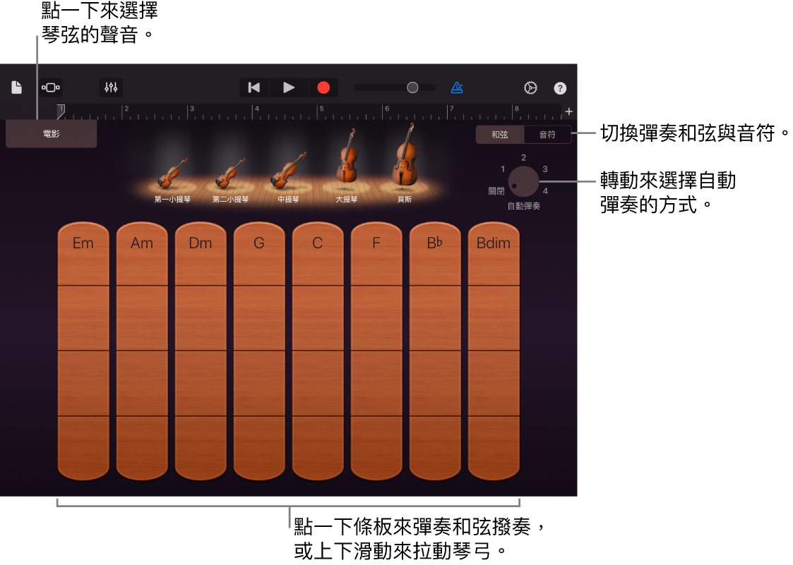 弦樂器觸碰式樂器