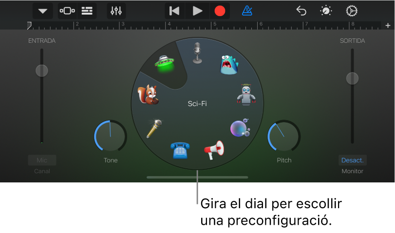 Preconfiguracions de la vista Diversió