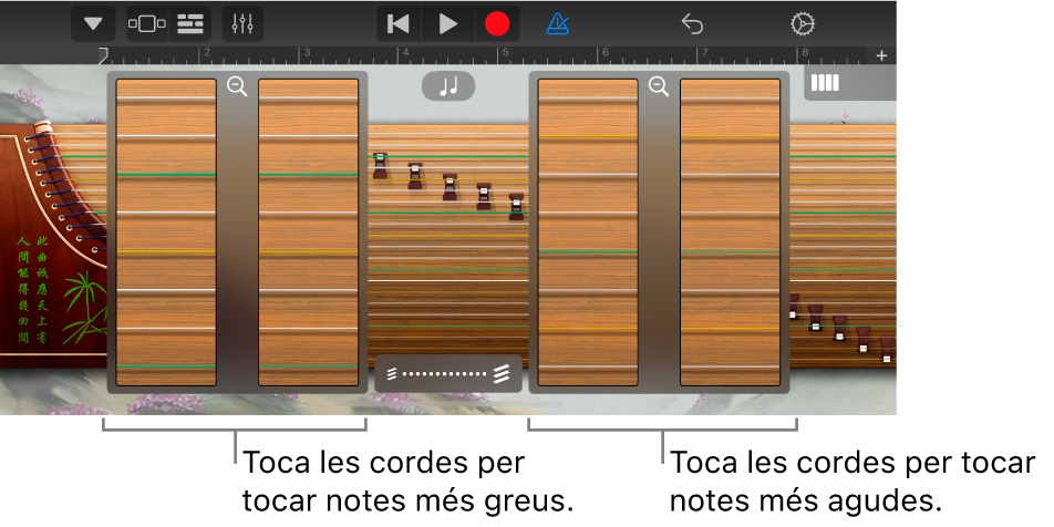 Quadres de zoom del guzheng