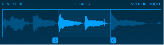 Arrossega els redimensionadors blaus per escurçar l’inici o el final de la mostra.
