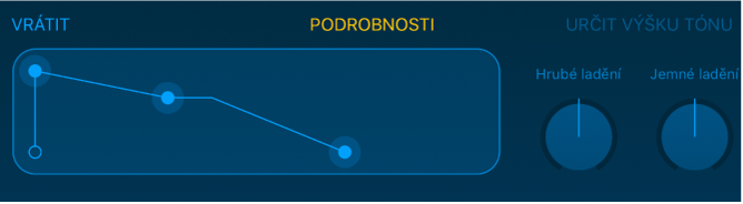 Ovládací prvky sampleru pro úpravy