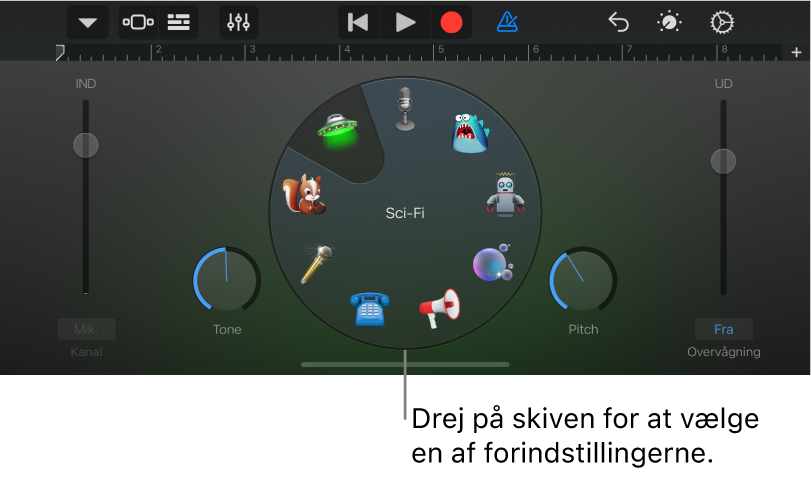 Forindstillinger til oversigten Sjov