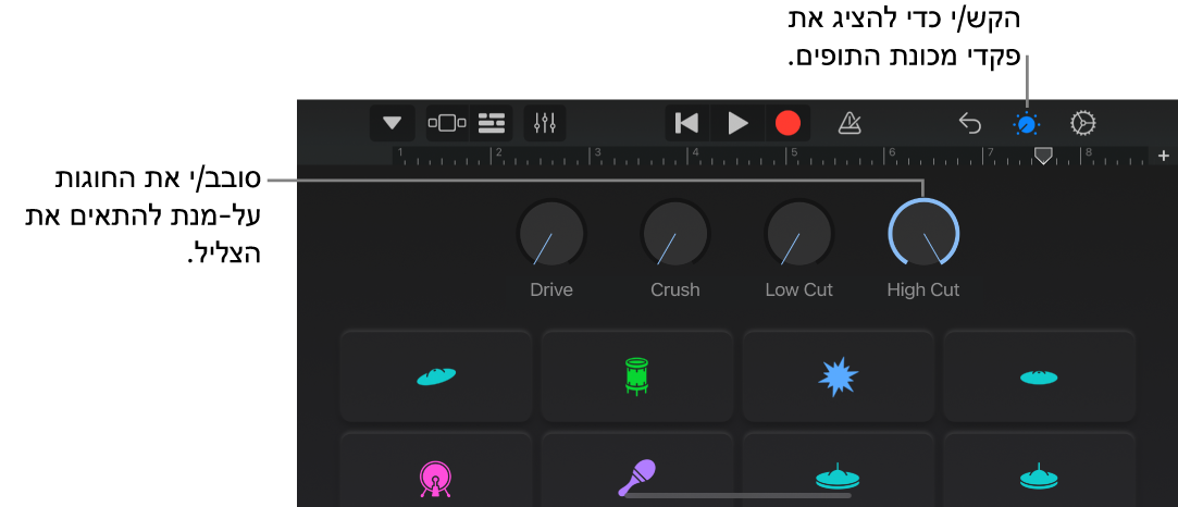 כלי השליטה של תופים אלקטרוניים