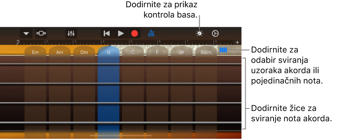 Dodirni instrument Bas