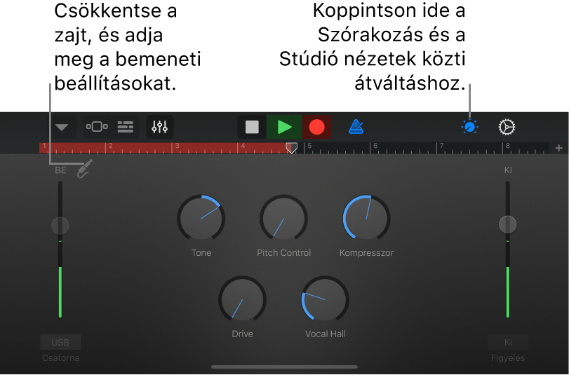 A Hangrögzítő Stúdió nézete