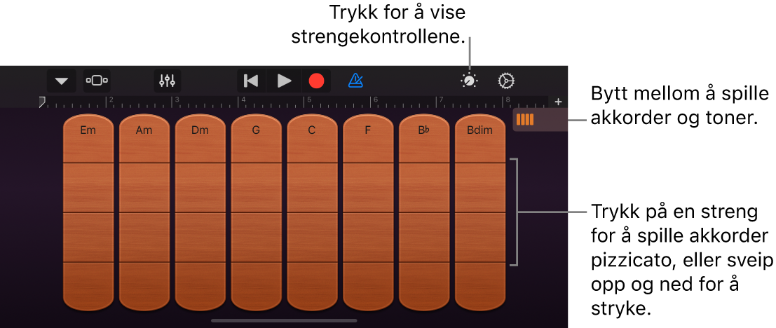 Touch-instrumentet Strykere