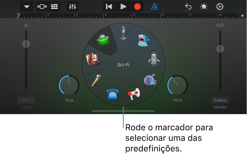 Predefinições da vista Livre