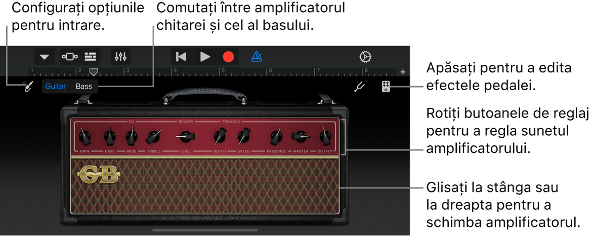 Instrumentul tactil Amplificator de chitară