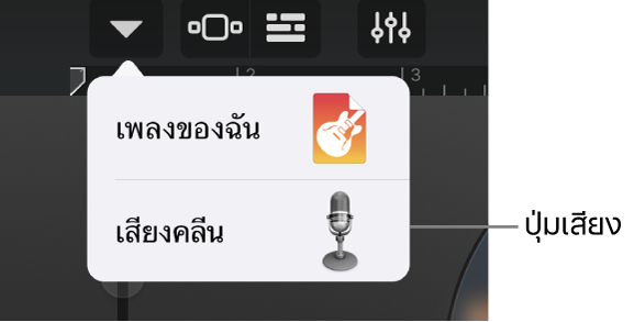 ปุ่มเสียงของมุมมองสตูดิโอ