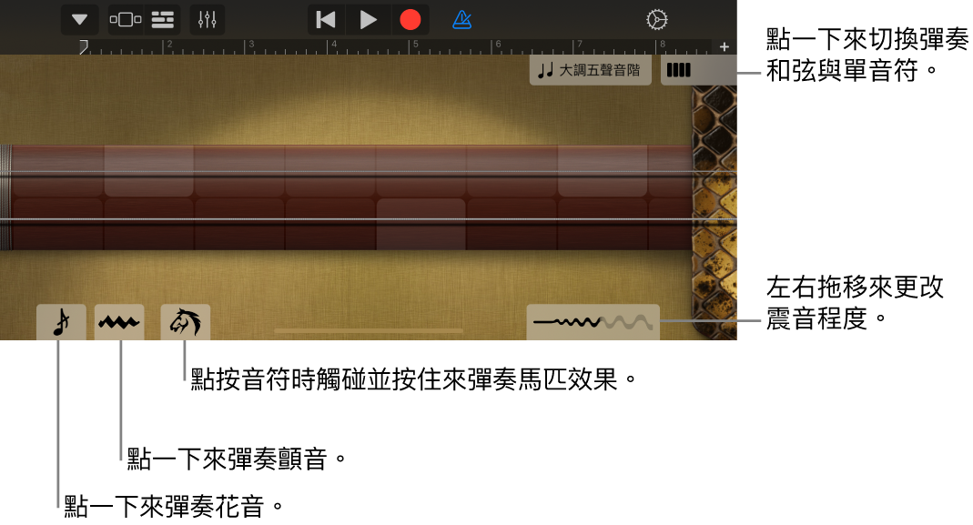 二胡,「音符」顯示方式。