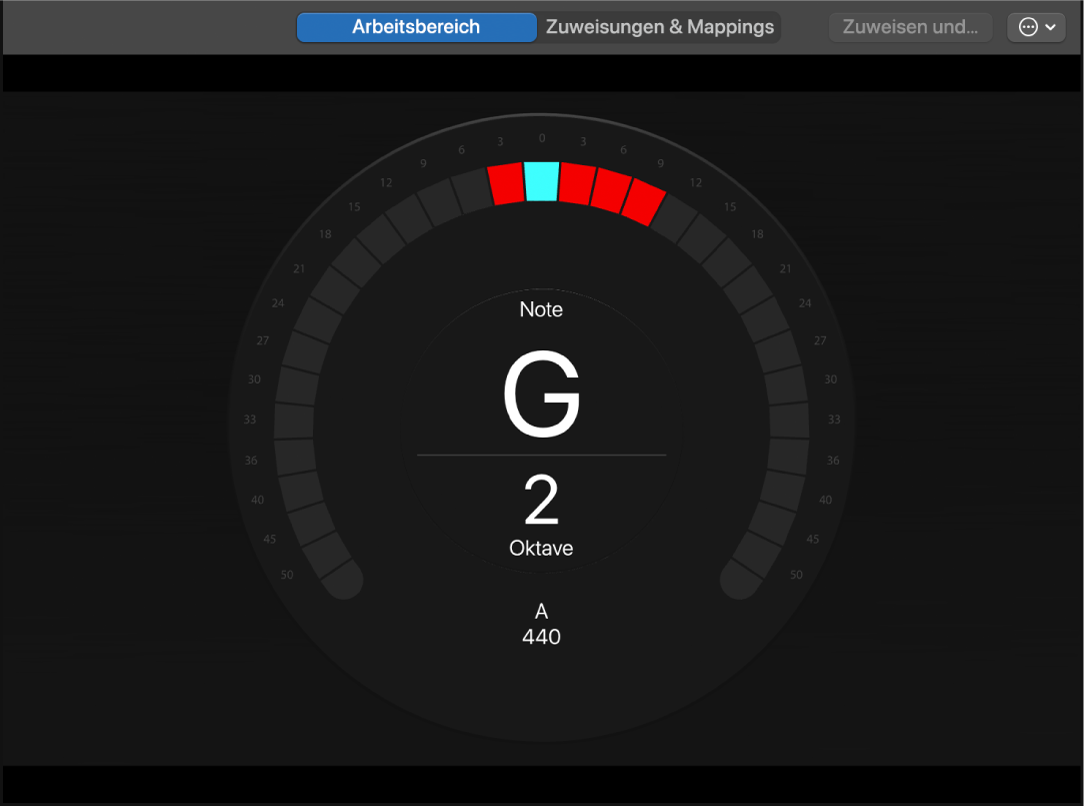 Abbildung. Stimmgerät mit rein gestimmtem „G“