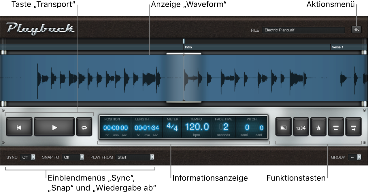 Abbildung. Playback-Fenster