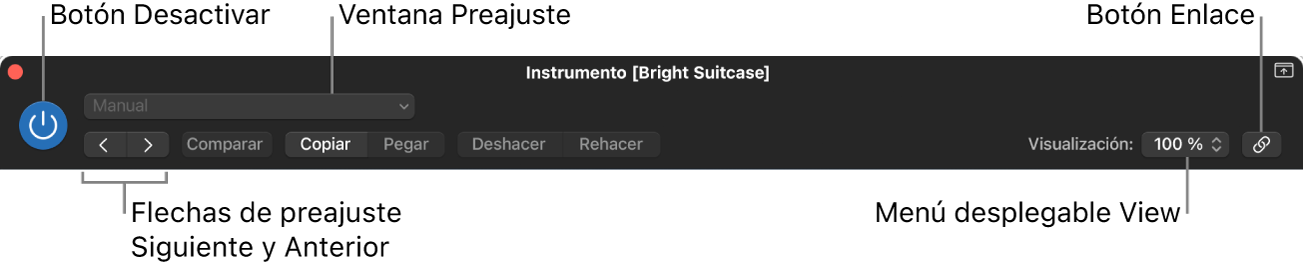 Cabecera de la ventana de módulos