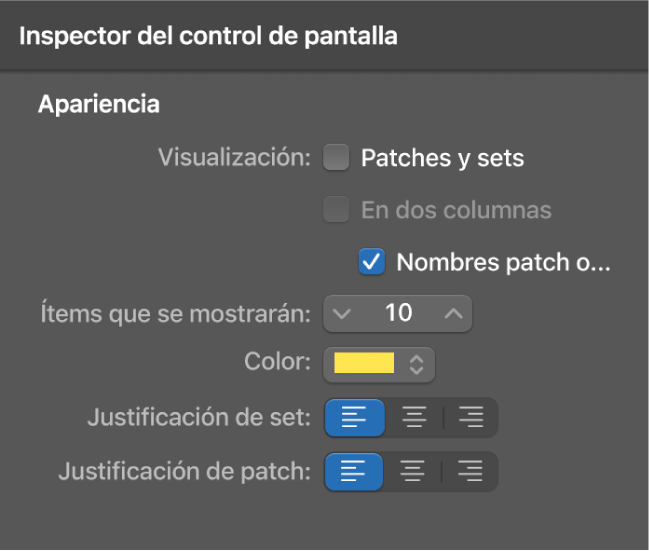 Ilustración. Opción “Patch Names or Markers”.
