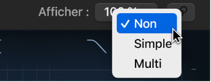 Figure. Le menu contextuel Lien montre le pointeur sur Non.
