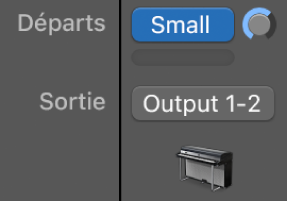 Figure. Potentiomètre d’envoi de pré-fader.