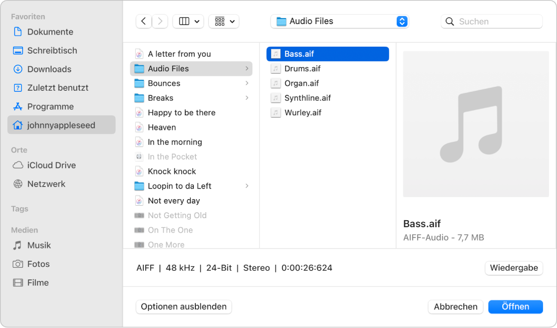 Abbildung. Dialogfenster „Datei öffnen“