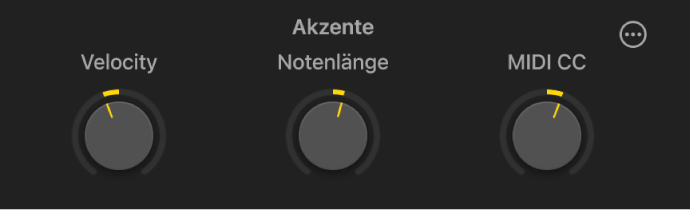 Abbildung. Akzenteinstellungen für den Stil „Sequenced Bass“.