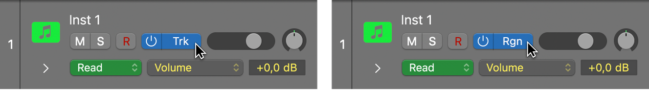Abbildung. Spurbasierte und regionsbasierte Automation