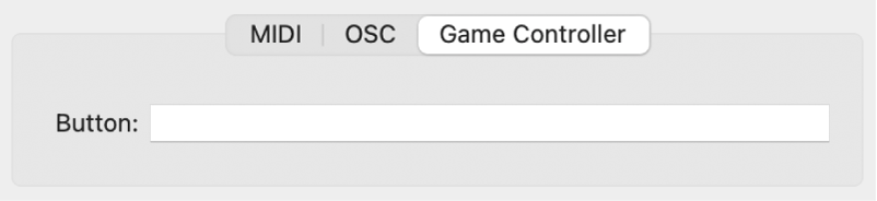 Figure. Game Controller parameters in Expert view.