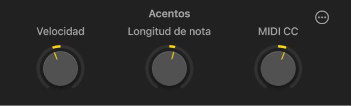 Ilustración. Ajustes de acento para el estilo Sequenced Bass.