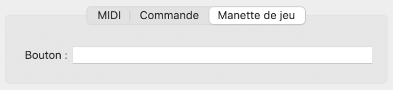 Figure. Paramètres Contrôleur de jeu dans la présentation Expert.