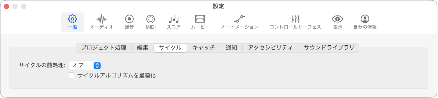 図。「サイクル」設定。