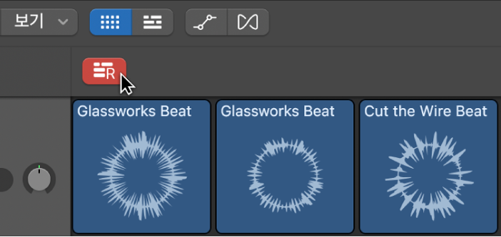 그림. 퍼포먼스 녹음 활성화 버튼이 보임.