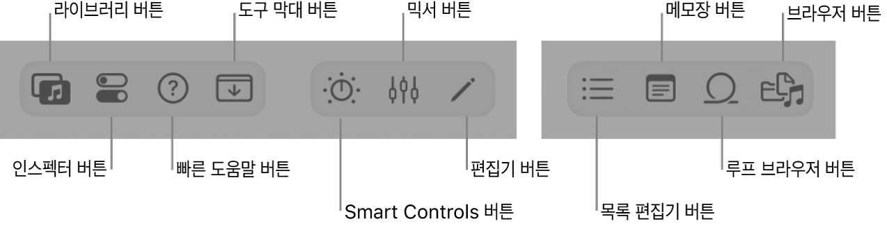 그림. 컨트롤 막대 버튼