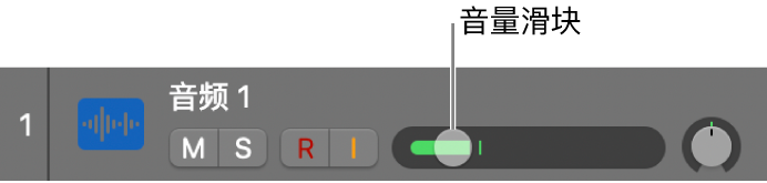 图。“轨道音量”滑块。