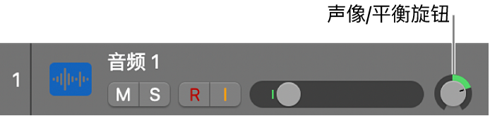 图。轨道“声像/平衡”旋钮。